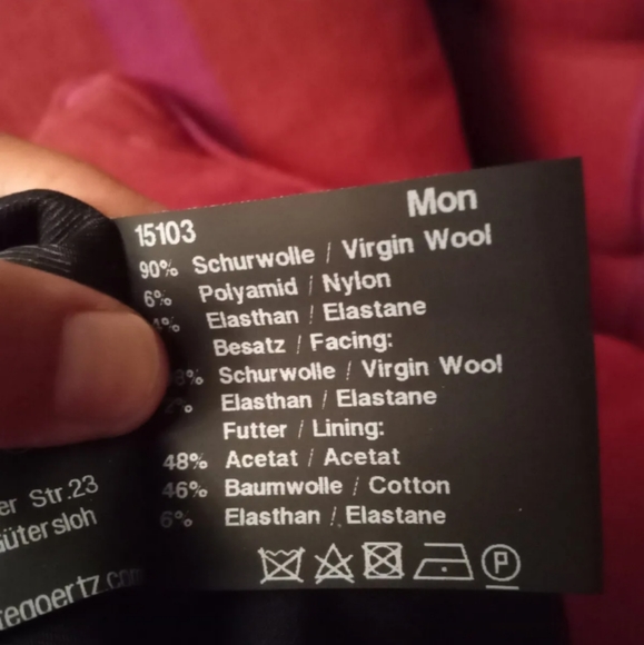 Annette Gortz Pencilcut - Belt.Virgin Wool black shirt size38 M.Made in Germany - Picture 8 of 12